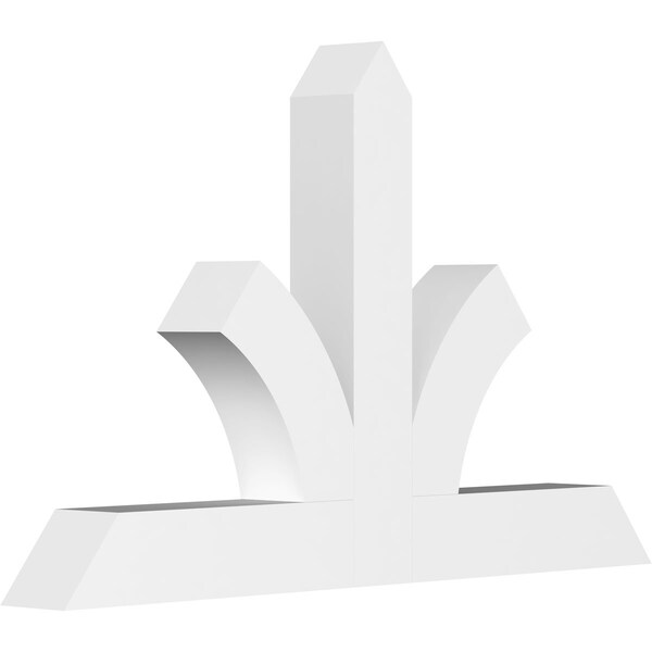 Ekena Millwork Richland Architectural Grade PVC Gable Bracket, 60"W x 37 1/2"H x 6"D x 6"F, 15/12 Pitch GBP060X38X0606RIC00 - main